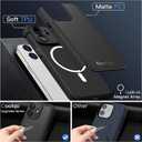 COOLQO Magnetic for iPhone 12 Case, Dual Layer Matte Scratch-Resistant, Black