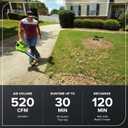 Greenworks 48V (24V x 2) Cordless Brushless Leaf Blower/Vacuum (520 CFM / 240 MPH) with Bag, Powerful & Efficient for Yard Debris Cleanup, Includes (2) 4.0Ah Battery & Dual Port Charger