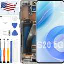 OLED for Samsung Galaxy S20 5G Screen Replacement SM-G981 SM-G981F SM-G981U LCD Display Digitizer Screen Touch Repair Kit with Frame(with Fingerprint Function,Not for 4G) (Gray)
