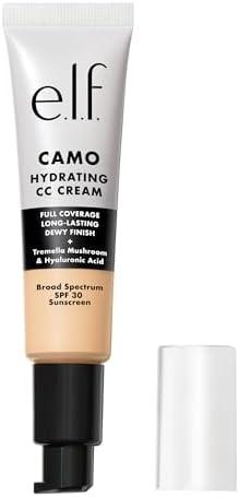 e.l.f. Hydrating Camo CC Cream, SPF 30, Color Correcting Full Coverage Foundation For A Dewy Finish, Vegan & Cruelty-Free, Fair 125 C