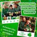 7 Pcs St. Patrick's Day Costume Accessories Leprechaun Top Hat Shamrock Earrings Glasses Irish Stickers Set for Women