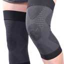 KEKING Orthopedic Brace for Tendinitis, Arthritis, ACL, MCL, Injury Recovery, Meniscus Tear, Knee Pain, Aching Knees, Patellar Tendonitis and Arthritis, Knee Compression Sleeves 2 Pack, Black XL