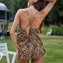 Ekouaer Silk Pajamas Set for Women Satin Backless Lingerie Pjs Cami Top and Shorts Nightwear (S)
