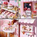 CUTEROOM DIY Doll Room Miniature Furniture Wooden House Kit-Sweet Talk | DIY wooden miniature room, built-in LED light ,protective dust cover included, detailed English manual, perfect display gift, 1:12