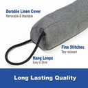 YOUFI 32 Inch Weighted Door Draft Stopper, 3.5lb Heavy Under Door Draft Blocker, Self-Resetting Gap Filler Seal Blocks Cold, Hot Air, Noise, with Non-Slip Bottom, Machine Washable Cover