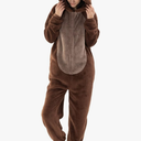 Snug Fit Unisex Adult Onesie Pajamas, Flannel Cosplay Animal One Piece Halloween Costume Sleepwear Homewear M