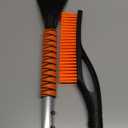 AstroAI 2 Pack 27" Snow Brush and Ice Scrapers for Car Windshield, Detachable Snow Scrapers with Ergonomic Foam Grip for Cars, Trucks, SUVs (Heavy Duty ABS, PVC Brush, Orange)