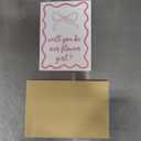 Will you be our flower girl card. Cute Proposal card for wedding party flower girl. Printed card. Pink. One Card.