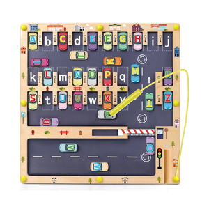 Wooden Magnetic Alphabet Maze Letter Puzzle, Montessori Fine Motor Skills Toys for Boys Girls 3 4 5 Years Old, ABC Learning Toys for Kids Age 3+, Christmas, Birthday Present