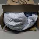 Cervical Pillow for Neck Pain Relief - Ergonomic Pillow for Sleeping Side Sleeper Pillow for Adults, Contour Neck Pillow Cooling Memory Foam Pillows, Orthopedic Bed Pillow for Back Stomach Sleepers (Blue + Grey)