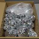 54 Pcs Mini Silver Disco Balls - Hanging Mirror Ornaments for Party, Wedding, Christmas Supplies (1.2 Inch, 2 Inch, 3.2 Inch, 4 Inch)
