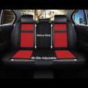 Car Seat Cover Full Set, Premium Soft Breathable Seat Covers with 2 Neck Pillows & 2 Lumbar Pillows, Universal Fit for Most 5 Seats Cars SUV, Airbag Compatible (Red)