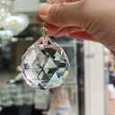 100mm Large Crystal Prism Suncatcher for Windows Hanging, Clear Glass Crystal Sun Catcher Beads Pendants Maker Balls for Indoor Outdoor Garden Feng Shui Home Decor