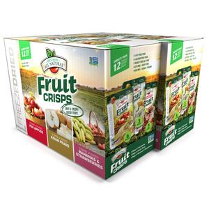 Brothers All Natural Freeze Dried Fruit Crisps, Variety Pack, 24 Single Serve Bags, Fuji Apple, Asian Pear, Banana Strawberry, Made with 100% Fruit, Gluten Free, Soy Free, Vegan, Heathy Snack, Best Before 01/03/2027