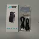 COMSOON Bluetooth Receiver for Car, Noise Cancelling 3.5mm AUX Bluetooth Car Adapter, Wireless Audio Receiver for Home Stereo/Wired Headphones, Hands-Free Call, 16H Battery Life - Black+Silver