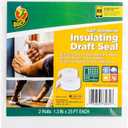Duck Brand Silicone Self-Adhesive Weatherstrip Draft Seal for Doors & Windows, Seal Gaps and Cracks Around Doors and Windows, Cut to Size, Clear, 2 Rolls, 50 Ft Total