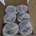 LAMPWELL MEMO Clip-on Chandelier Fabric Lamp Shades,Set of 6,Small Drum,5.2"5.2"H5.2",Linen, Handmade,Modern Trendy Decorative,ONLY FOR CANDLE BULB,White