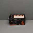 TitanFlex Heavy Duty Orange Industrial Nitrile Gloves with Raised Diamond Texture, Latex Free (6mil/8mil) (Small, 02 8mil (100ct))