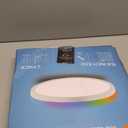 12 Inch 2 Pack RGB LED Flush Mount Smart Ceiling Light with Night Light 2700K, 24W 2400LM Ultra-Slim Ceiling Light Fixture with Remote, 16 Million DIY Colors, Compatible with Alexa/Google Assistant