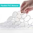 Coopay Sink Mat Pebble Sink Protectors for Kitchen Sink, PVC Eco-friendly Adjustable Stainless steel Porcelain Dish Drying Pad, Protector for Bottom of Kitchen Sink, 15.8 x 11.8 inches (2 Pack, Clear)