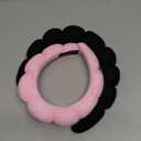 Ztomine Spa Headbands for Washing Face or Facial, Set of 2 Skincare Headbands, Terry Cloth Headband Wash Combo Pack - Puffy Makeup Washing, Mask, Skin Treatment (Black & Pink)