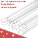 Chunful 36'' 6 Pack Cabinet Door Protector 3/4 '' Clear Cabinet Protector Edge Guard Plastic U Channel Edge Guard Trimable PVC Protective for Kitchen Cabinets Furniture Decorative Protection