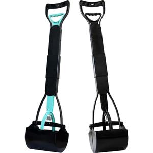 Ienjoyed 2-Pack Pooper Scooper for Large Small Dogs Heavy Duty, 32" Long Handle Poop Scoop for Yard, Grass, Gravel, Dog Poop Grabber with High Strength Material