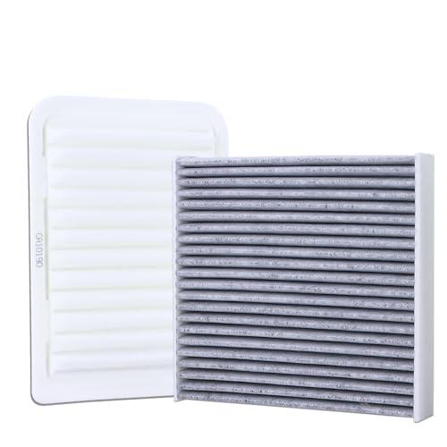 CA10190 Engine Air Filter and CF10285 Cabin Air Filter kit Compatible with 2009-2019 Toyota Corolla 2009-2014 Matrix 2006-2018 Yaris 2008-2014 Scion XD Replaces 17801-0D060 CP285