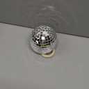FlidRunest Disco Makeup Brush Organizer Mirror Ball Cosmetic Brush Cup, Reflects Light Unique Storage Holder for Counter, Dresser, Bedroom