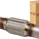 Exhaust Flex Pipe Universal Type 100% Stainless Steel For Heavy Duty and Cars (1 PC, 2.25X6X10)