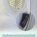 W10853313 Moisture Sensor Fits for Whirlpool Kenmore Dryers, Replacement W1068105 AP598974 4383795 PS11731237