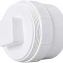6" Pvc Sewer Cleanout Adapter With Plug Pipe Cover Cap Fitting,PVC DWV Drainage Sewer Cleanout for Outdoor Garden (6 inch)