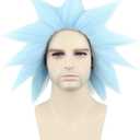 Topcosplay Unisex Halloween Costume Wigs Blue Short Cosplay Wig Party Wigs for Adults or Kids (1 Count (Pack of 1))