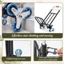 Lounsweer Stair Climbing Cart, 265 Lbs Plant Caddy with 3 Bungee Cords