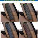 2PCS Seat Belt Cover Pad,Seatbelt Covers,Car Accessories Seatbelt Cushion,Leather Car Seat Strap Pads,Seat Belt Cover,Universal Safety Strap Cover,Car Seat Strap Covers,Fits All Cars (Black&Red)