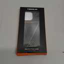 TENDLIN Compatible with iPhone 13 Pro Case Wood Grain with Carbon Fiber Texture Design Leather Hybrid Case Compatible for iPhone 13 Pro 6.1-inch Released in 2021 Black