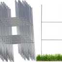 Sturdy Metal Wire Step Stake Frame for Yard Signs - 10 x 24 inch H Frame Wire Stake Sign Spikes (100 Pack)