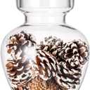 Large Apothecary Jars Glass, Clear Glass Candy Jar wiht Lids, Elegant Glass Candy Containers, Decorative Glass Jars for Wedding, Display and Party (Height: 15", Diameter: 6.7")