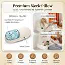Reading Pillow for Adults, Back Pillow for Bed Sitting Up, Backrest Pillow for Sitting in Bed, Detachable Arms with Built-in Cup & Phone Caddy (Beige-Corduroy, 19 INCH)