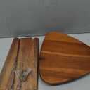 HOLANA 12" Corner Shower Foot Rest - Wooden Showers Stool Seat for Shaving Legs - Small Corner Shower Benches for Inside Shower - Waterproof Bath Step Stools Bench for Bathroom (Acacia Wood)