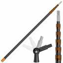 10FT Heavy-Duty Fiberglass Telescoping Extension Pole with Twist Lock,Non-Conductive for Electrical Safety,High Stiffness for Painting,Cleaning,Dusting,Window Washing–Universal 3/4" Threaded Tip