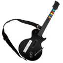 DOYO Wii Guitar Hero, Wireless Guitar Hero Controller for Guitar Hero Wii and Rock Band 2 Wii U Games (Excluding Rock Band 1) with Strap, Color Black