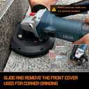 Dust Shroud for Angle Grinder 4.5 inch and 5 inch, Grinder Dust Shroud with 2 Spacers, 3 Pcs Hose Adapters 1 1/4 inch to 1 3/4 inch to 2 2/5 inch