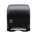 San Jamar Ecologic Tear-N-Dry Recycled Plastic Electronic Paper Towel Dispenser, Battery Powered Towel Dispenser, Wall Mounted Dispenser with Zero Waste for Home and Business, 10 Inch Rolls, Black