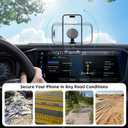 Magnetic Dash Phone Mount for 2024 2025 Jeep Wrangler JL JLU & Gladiator JT Accessories Multi-Mount Phone Holder Dashboard Storage Tray with Extra Clip Bracket, Not for Oil-Electric 4xe