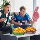 Sawowkuya 36Pcs Football Party Supplies Food Boats Paper Disposable Serving Trays Bowls for Birthday Sport Game