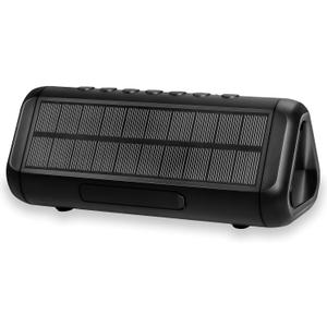 Solar Bluetooth Speaker HD Sound with 5000mAh Power Bank Function, Wireless 50H Playtime,BT5.3,TWS Pairing,IPX6 Waterproof,for Home/Outdoor/Run/Hiking/Travel/Riding/Beach/Camping/Office/Room
