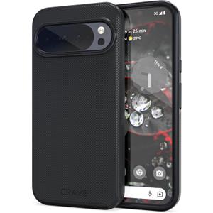 Crave for Google Pixel 10 Pro XL Case, Shockproof Protection Dual Layer Case for Google Pixel 10 Pro XL (6.8 inch) - Black