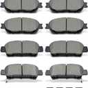 D906 D995 8pcs Ceramic Front Rear Brake Pads With Clips Fit For 2004-2010 For Toyota Sienna