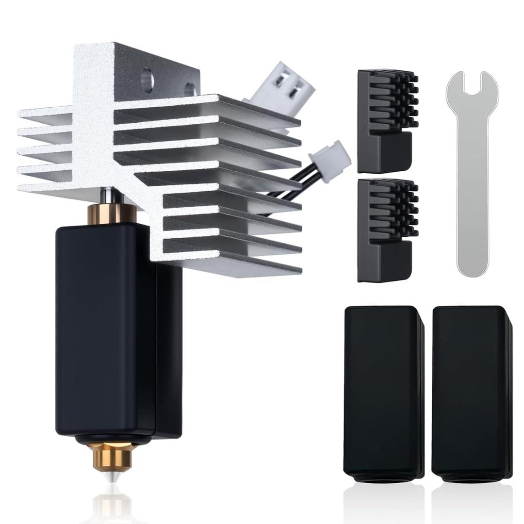 Upgrade Centauri Carbon Ceramic Hotend,High Temp Extruder Print Head Replacement with 0.4mm Brass-Hardened Steel Nozzle and Silicone Cover Compatible with ELEGOO Centauri Carbon 3D Printer